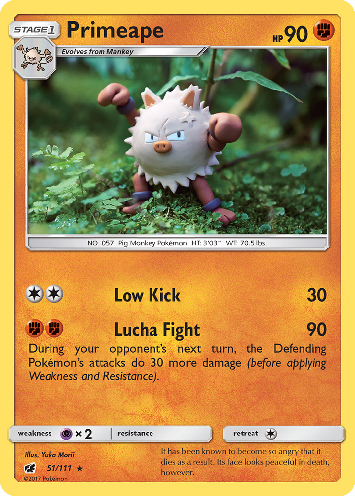 Primeape (51/111) [Sun & Moon: Crimson Invasion] Pokémon