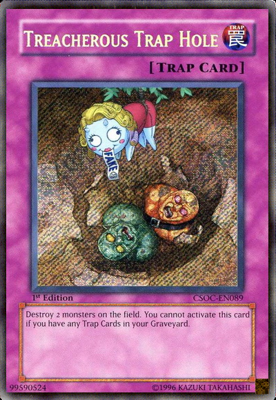 Treacherous Trap Hole [CSOC-EN089] Secret Rare Yu-Gi-Oh!