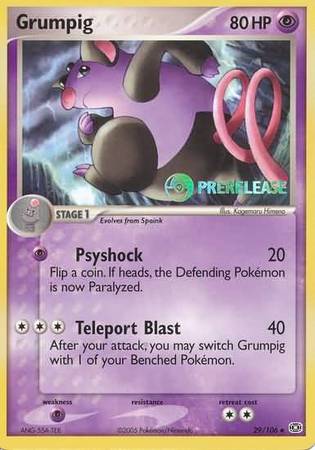 Grumpig (29/106) (Prerelease Promo) [Nintendo: Black Star Promos] Pokémon