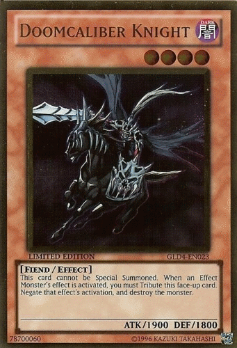 Doomcaliber Knight [GLD4-EN023] Gold Rare Yu-Gi-Oh!