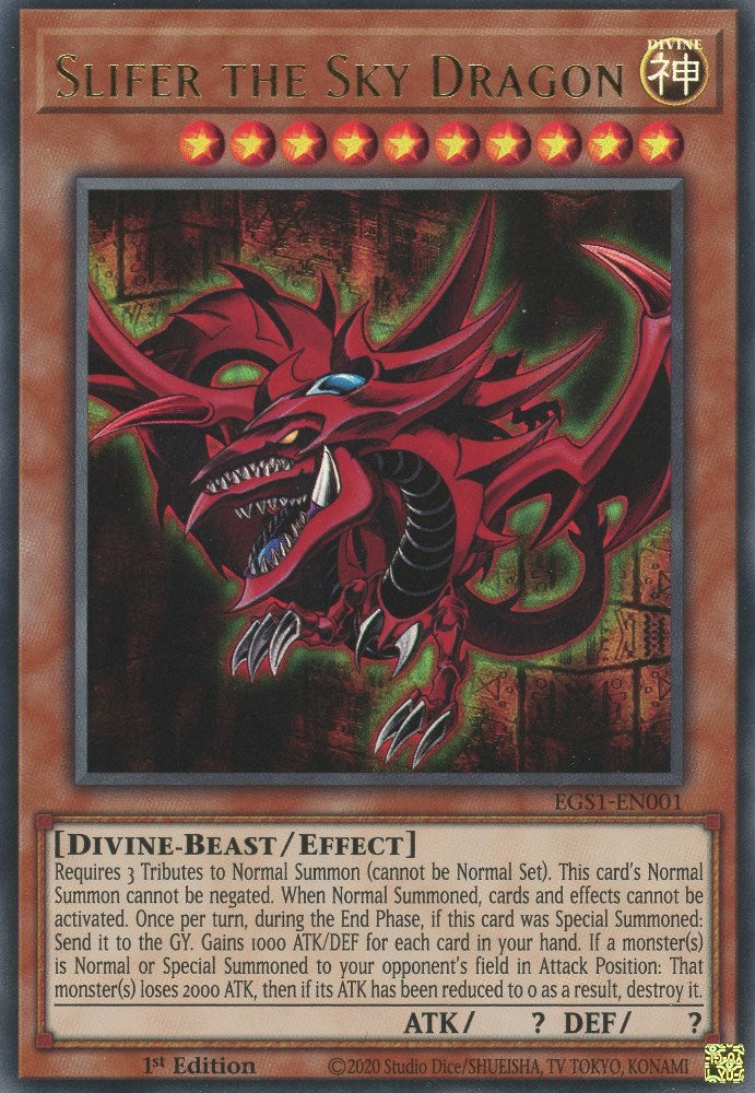 Slifer the Sky Dragon [EGS1-EN001] Ultra Rare Yu-Gi-Oh!