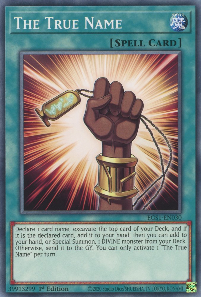The True Name [EGS1-EN030] Common Yu-Gi-Oh!