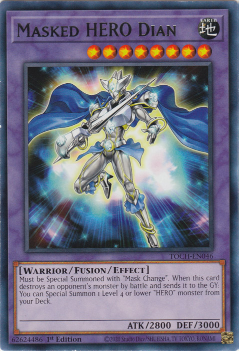 Masked Hero Dian [TOCH-EN046] Rare Yu-Gi-Oh!