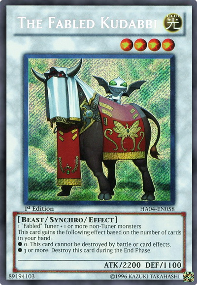 The Fabled Kudabbi [HA04-EN058] Secret Rare Yu-Gi-Oh!