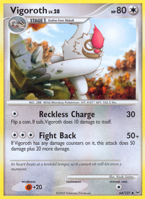 Vigoroth (64/127) [Platinum: Base Set] Pokémon
