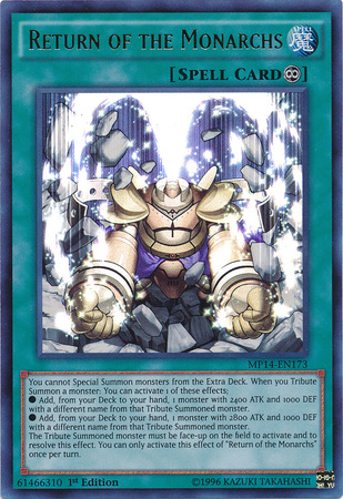 Return of the Monarchs [MP14-EN173] Ultra Rare Yu-Gi-Oh!