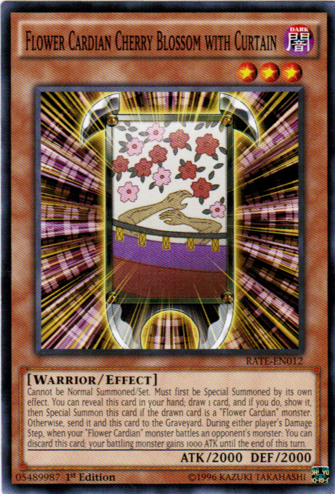 Flower Cardian Cherry Blossom with Curtain [RATE-EN012] Common Yu-Gi-Oh!