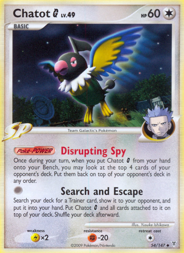 Chatot G (54/147) [Platinum: Supreme Victors] Pokémon