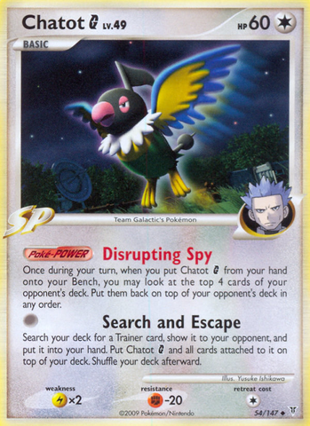 Chatot G (54/147) [Platinum: Supreme Victors] Pokémon
