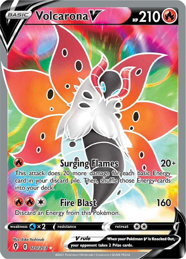 Volcarona V (170/203) [Sword & Shield: Evolving Skies] Pokémon