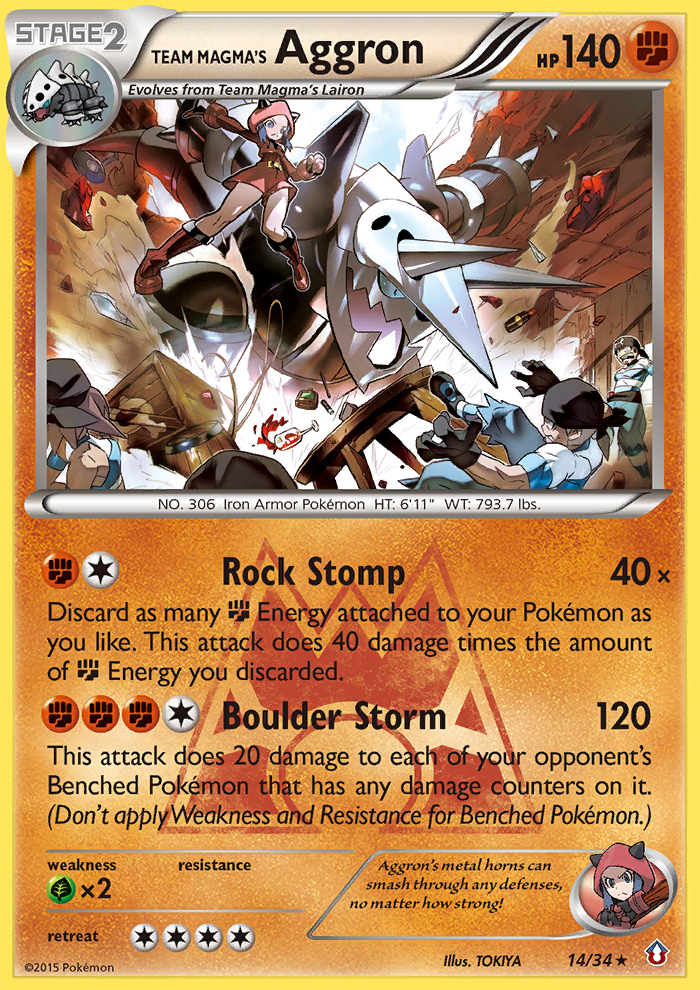 Team Magma's Aggron (14/34) [XY: Double Crisis] Pokémon