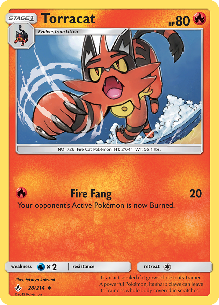 Torracat (28/214) [Sun & Moon: Unbroken Bonds] Pokémon