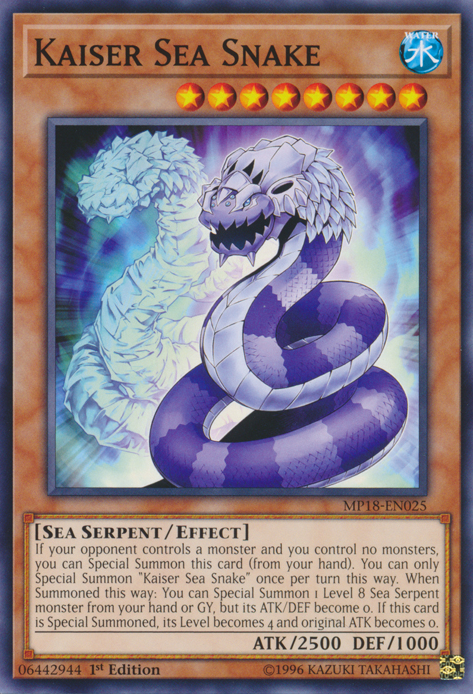 Kaiser Sea Snake [MP18-EN025] Common Yu-Gi-Oh!