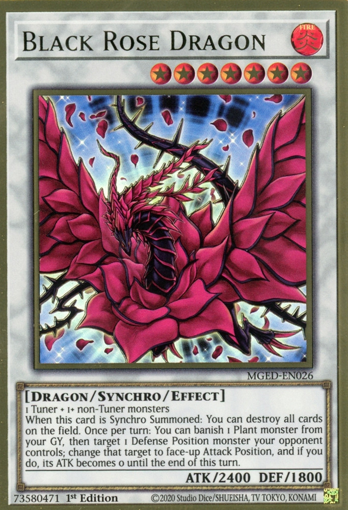 Black Rose Dragon [MGED-EN026] Gold Rare Yu-Gi-Oh!