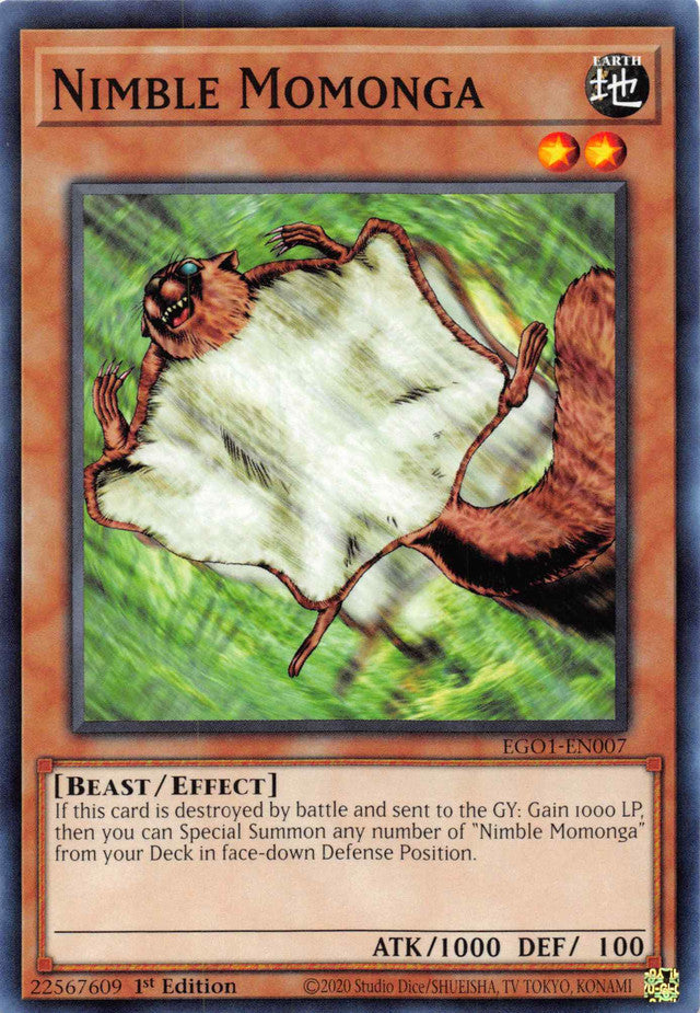 Nimble Momonga [EGO1-EN007] Common Yu-Gi-Oh!