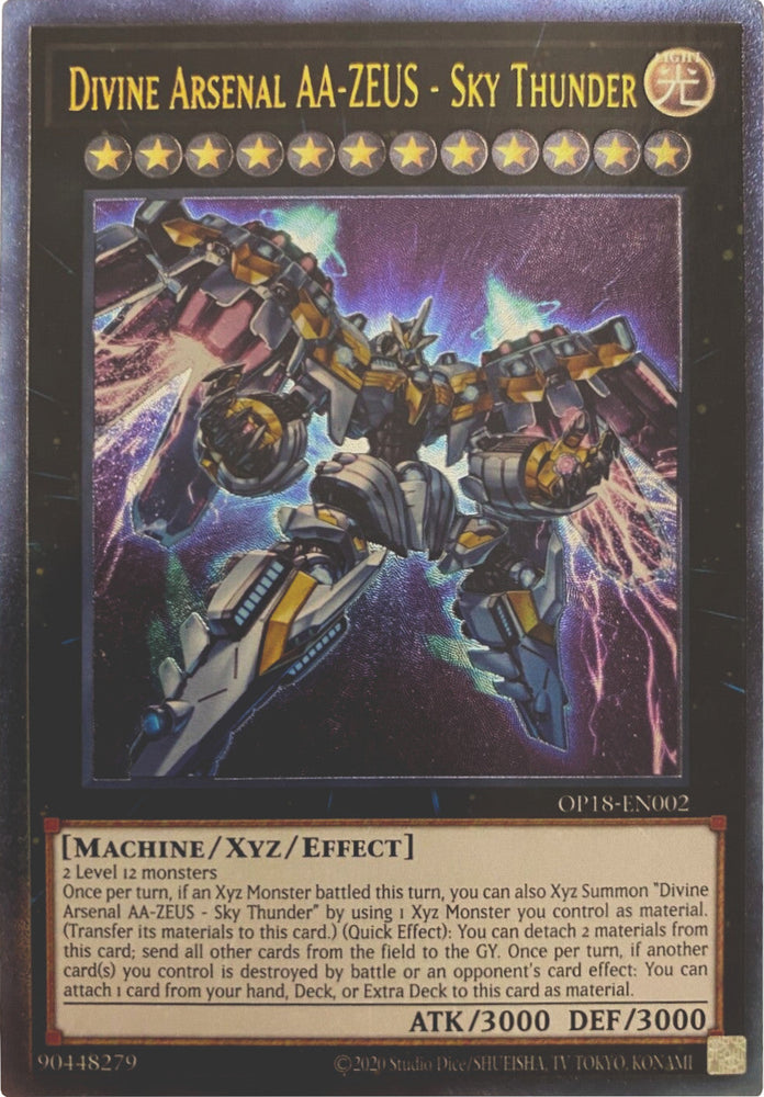 Divine Arsenal AA-ZEUS - Sky Thunder [OP18-EN002] Ultimate Rare Yu-Gi-Oh!