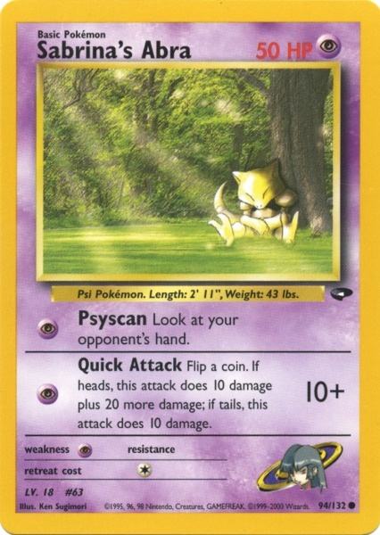 Sabrina's Abra (94/132) [Gym Challenge Unlimited] Pokémon