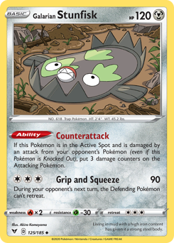 Galarian Stunfisk (125/185) [Sword & Shield: Vivid Voltage] Pokémon