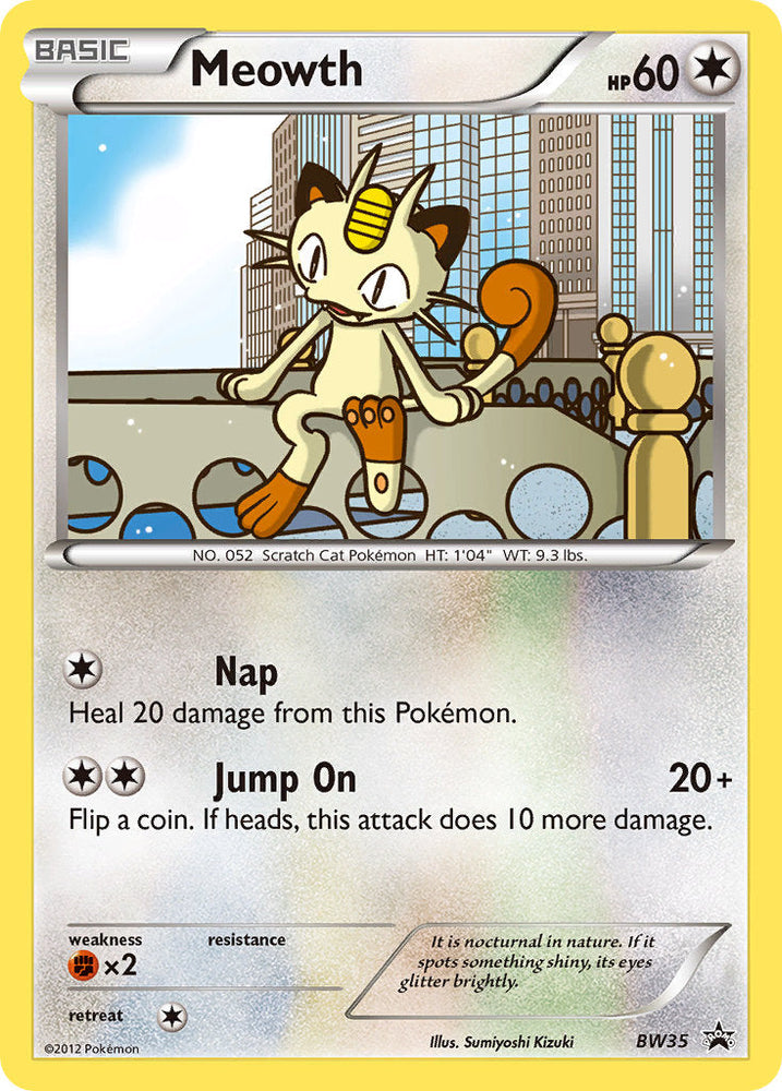 Meowth (BW35) (Cosmos Holo) [Black & White: Black Star Promos] Pokémon