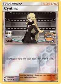 Cynthia (119/156) (Staff Regional Championship Promo) [Sun & Moon: Ultra Prism] Pokémon