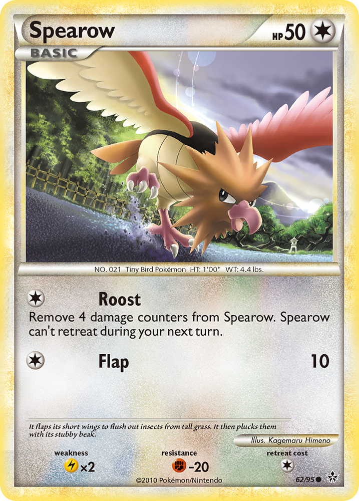 Spearow (62/95) [HeartGold & SoulSilver: Unleashed] Pokémon