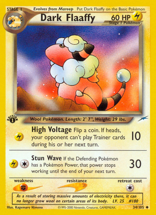 Dark Flaaffy (34/105) [Neo Destiny 1st Edition] Pokémon