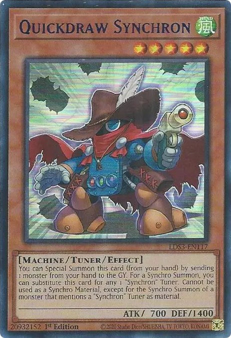 Quickdraw Synchron (Blue) [LDS3-EN117] Ultra Rare Yu-Gi-Oh!