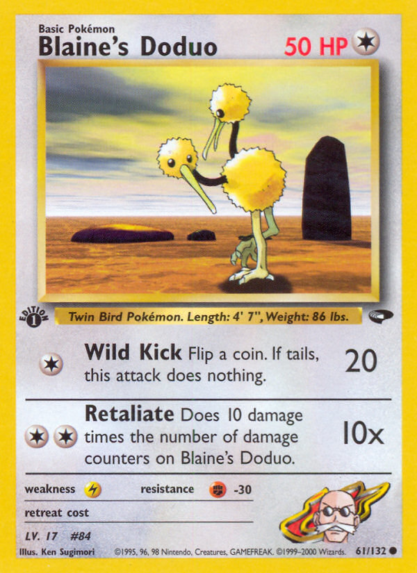 Blaine's Doduo (61/132) [Gym Challenge 1st Edition] Pokémon