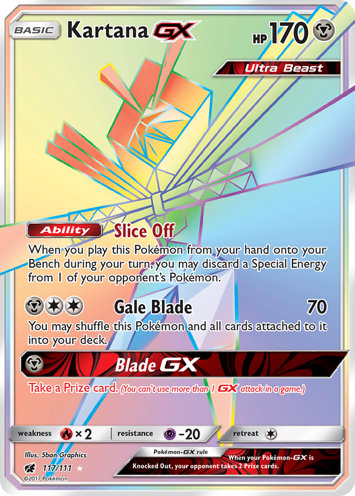 Kartana GX (117/111) [Sun & Moon: Crimson Invasion] Pokémon