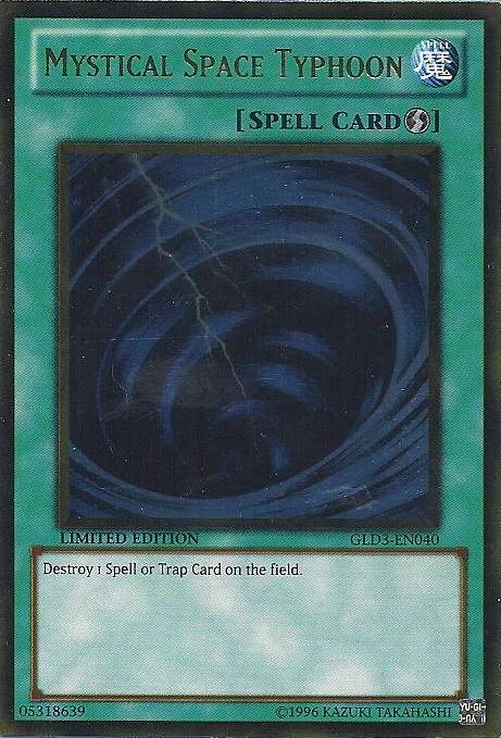Mystical Space Typhoon [GLD3-EN040] Gold Rare Yu-Gi-Oh!