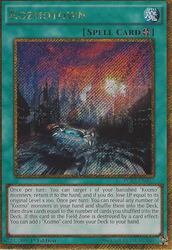 Kozmotown [PGL3-EN032] Gold Secret Rare Yu-Gi-Oh!