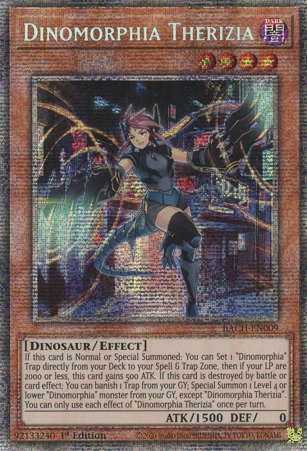Dinomorphia Therizia [BACH-EN009] Starlight Rare Yu-Gi-Oh!