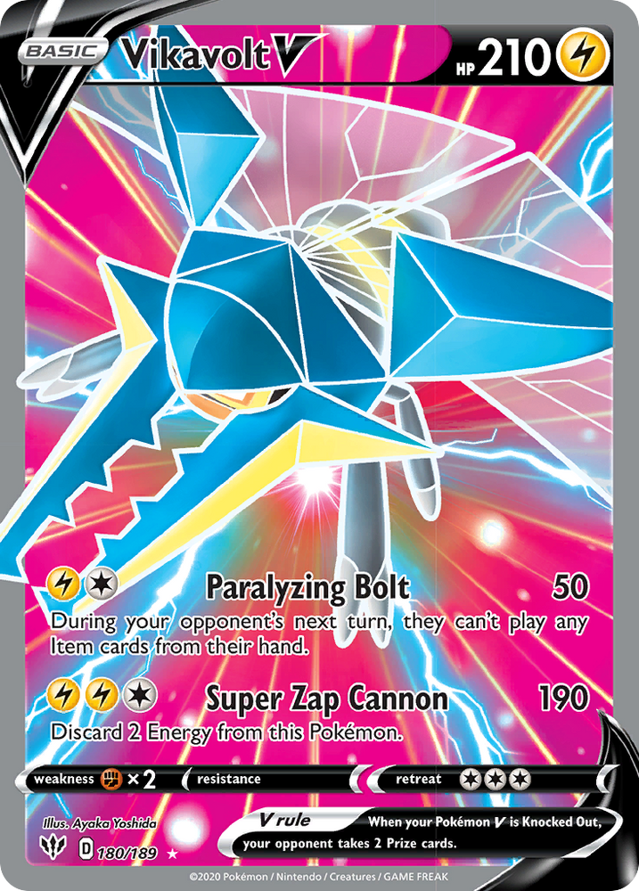 Vikavolt V (180/189) [Sword & Shield: Darkness Ablaze] Pokémon