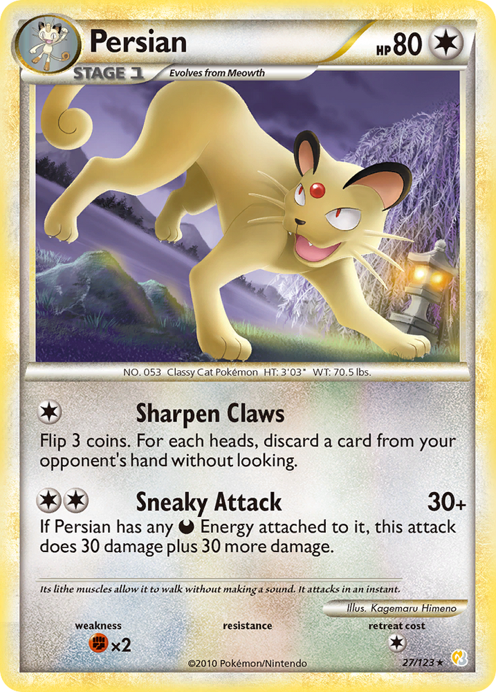 Persian (27/123) [HeartGold & SoulSilver: Base Set] Pokémon