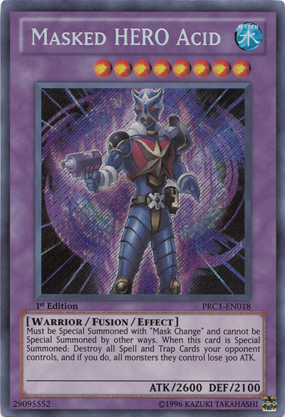 Masked Hero Acid [PRC1-EN018] Secret Rare Yu-Gi-Oh!