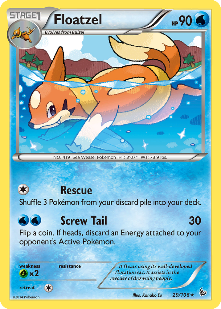 Floatzel (29/106) [XY: Flashfire] Pokémon