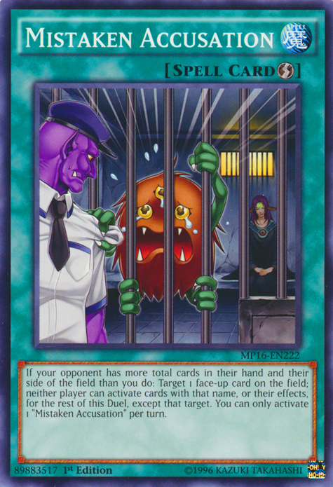 Mistaken Accusation [MP16-EN222] Common Yu-Gi-Oh!