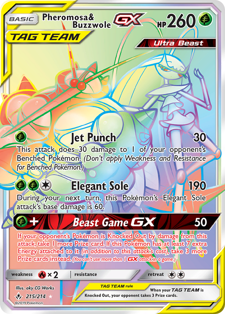 Pheromosa & Buzzwole GX (215/214) [Sun & Moon: Unbroken Bonds] Pokémon