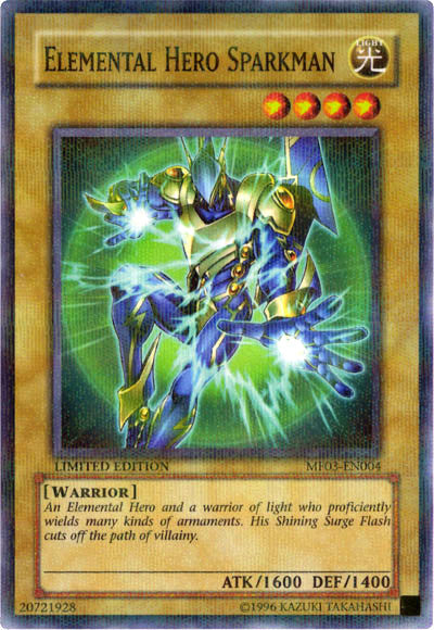 Elemental Hero Sparkman [MF03-EN004] Parallel Rare Yu-Gi-Oh!