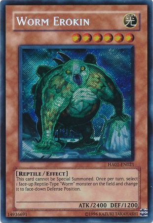 Worm Erokin [HA01-EN021] Secret Rare Yu-Gi-Oh!