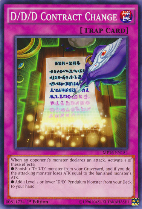 D/D/D Contract Change [MP16-EN154] Common Yu-Gi-Oh!