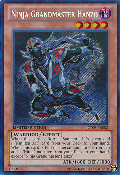 Ninja Grandmaster Hanzo [CT09-EN003] Secret Rare Yu-Gi-Oh!