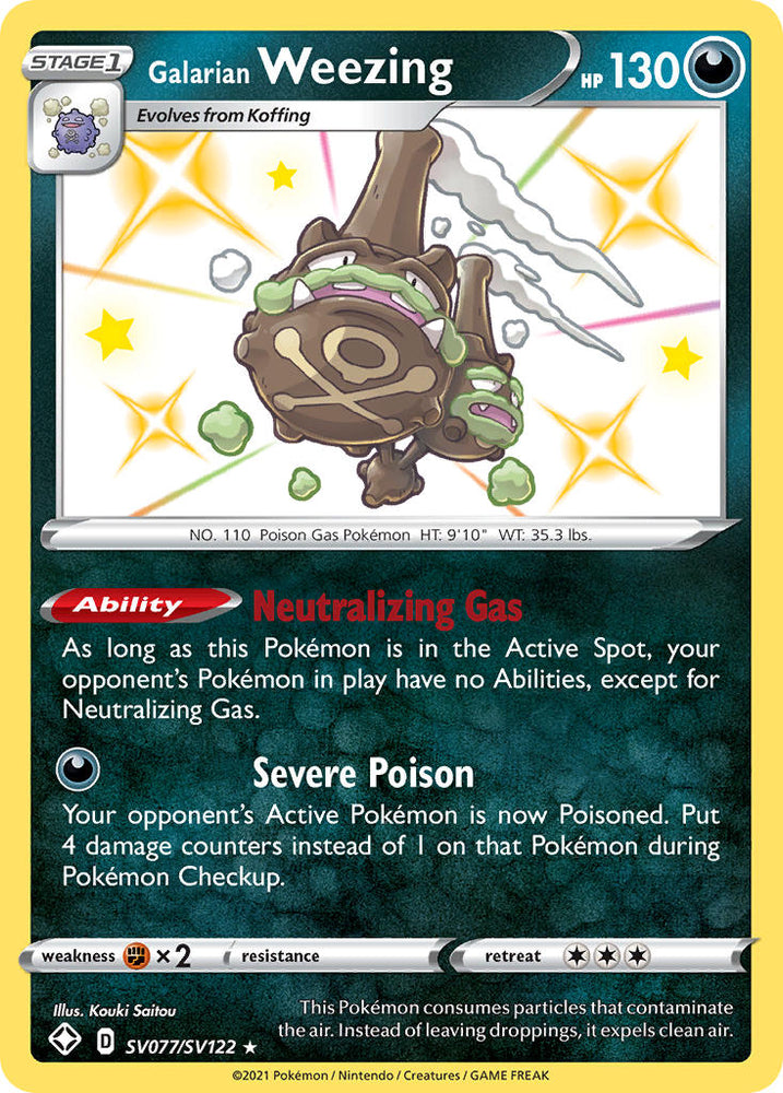 Galarian Weezing (SV077/SV122) [Sword & Shield: Shining Fates] Pokémon