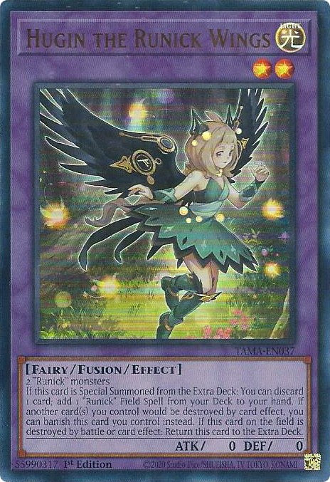 Hugin the Runick Wings [TAMA-EN037] Ultra Rare Yu-Gi-Oh!