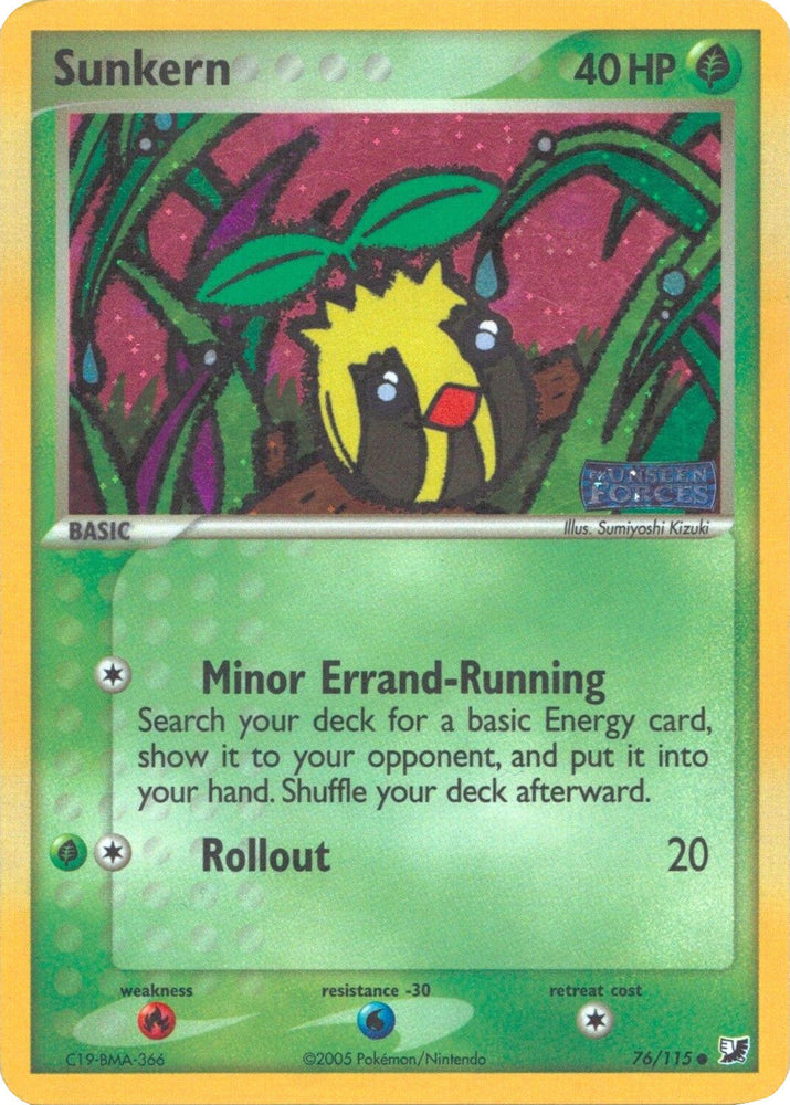Sunkern (76/115) (Stamped) [EX: Unseen Forces] Pokémon