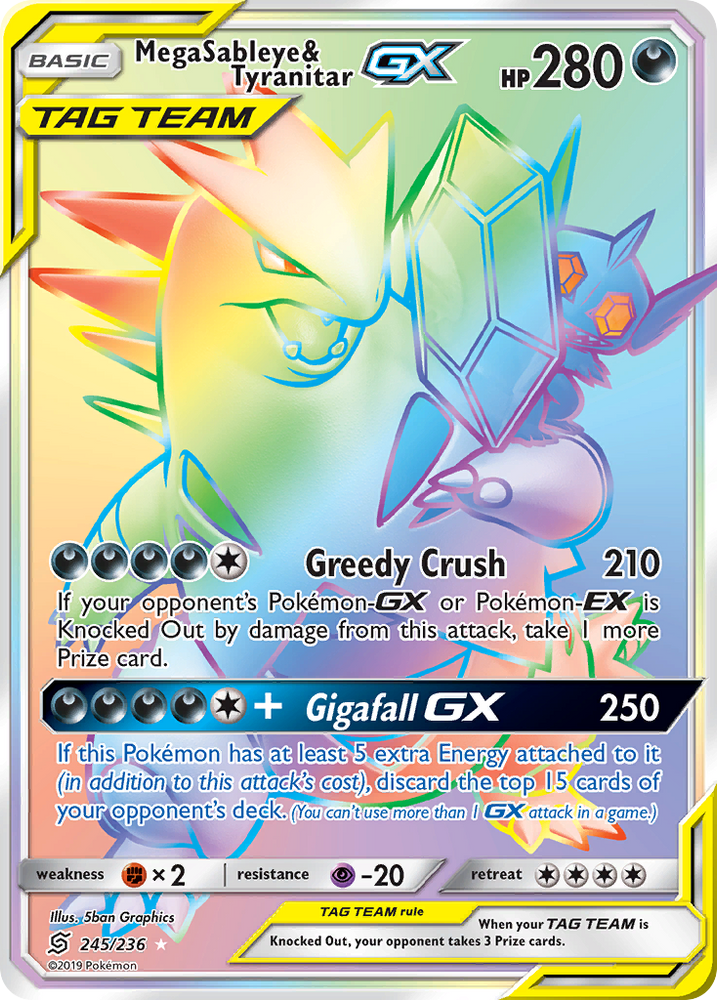 Mega Sableye & Tyranitar GX (245/236) [Sun & Moon: Unified Minds] Pokémon