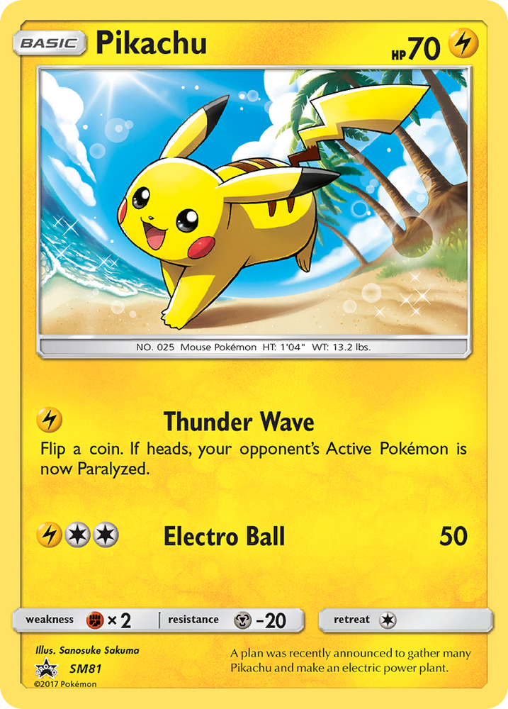 Pikachu (SM81) [Sun & Moon: Black Star Promos] Pokémon