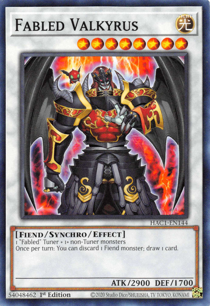 Fabled Valkyrus [HAC1-EN144] Common Yu-Gi-Oh!