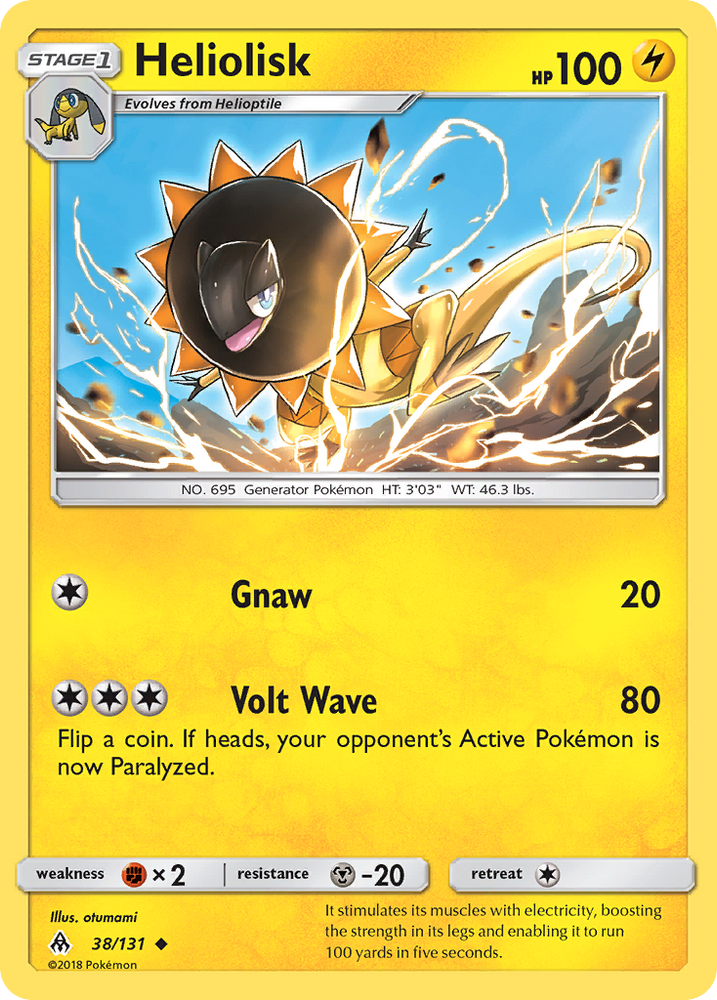 Heliolisk (38/131) [Sun & Moon: Forbidden Light] Pokémon