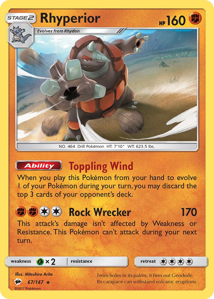 Rhyperior (67/147) [Sun & Moon: Burning Shadows] Pokémon